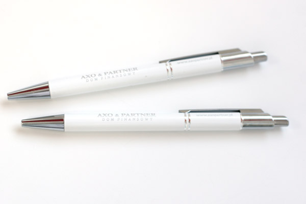Długopisy metalowe z grawerem logo