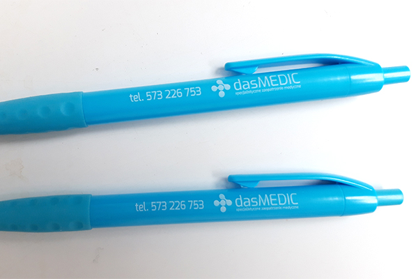 Długopisy plastikowe z logo